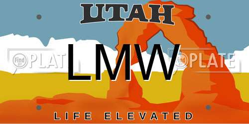 LMW Utah License Plate