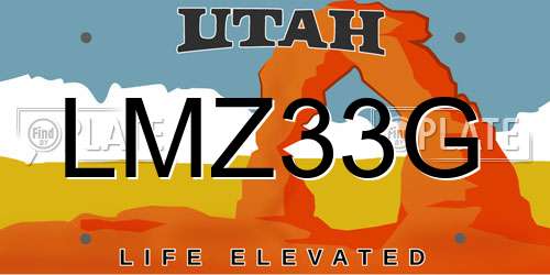 LMZ33G Utah License Plate