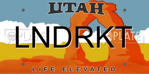 LNDRKT Utah License Plate
