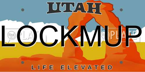 LOCKMUP Utah License Plate