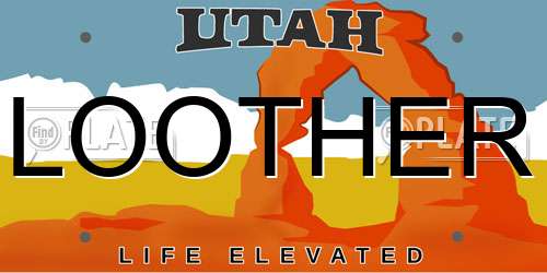 LOOTHER Utah License Plate
