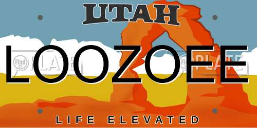 LOOZOEE Utah License Plate