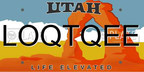 LOQTQEE Utah License Plate