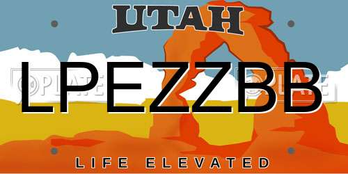 LPEZZBB Utah License Plate
