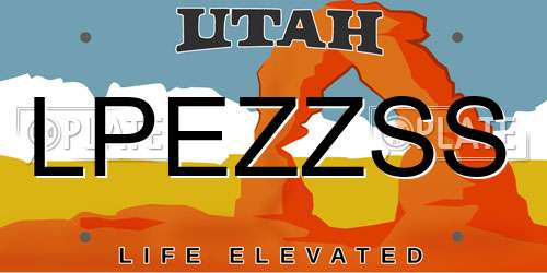 LPEZZSS Utah License Plate