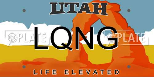 LQNG Utah License Plate