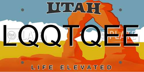 LQQTQEE Utah License Plate