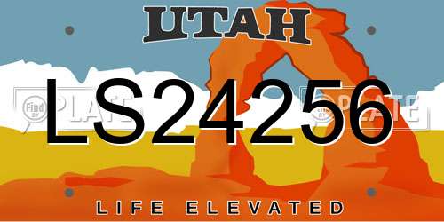 LS24256 Utah License Plate
