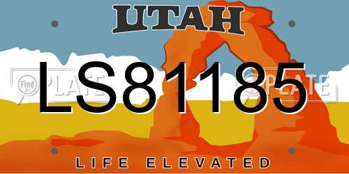 LS81185 Utah License Plate