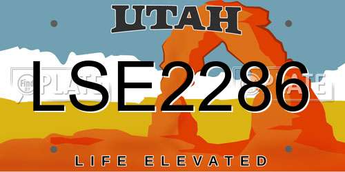LSE2286 Utah License Plate
