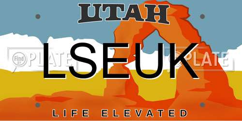 LSEUK Utah License Plate