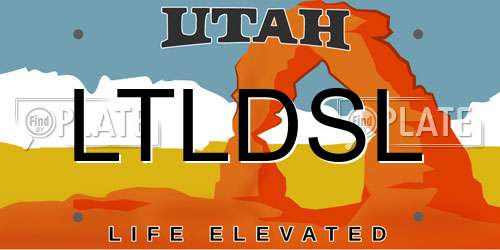 LTLDSL Utah License Plate