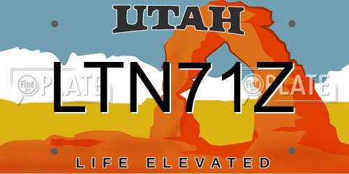 LTN71Z Utah License Plate