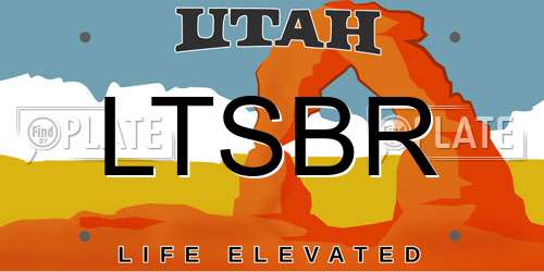 LTSBR Utah License Plate