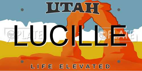 LUCILLE Utah License Plate