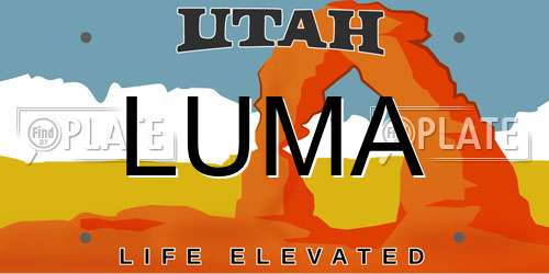LUMA Utah License Plate
