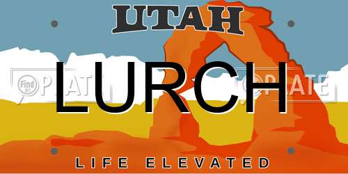 LURCH Utah License Plate