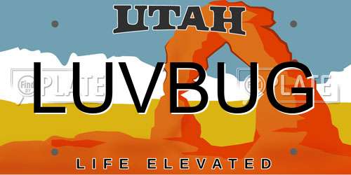 LUVBUG Utah License Plate