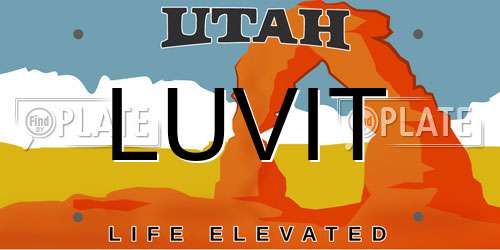 LUVIT Utah License Plate