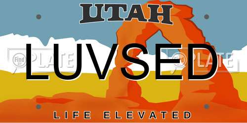 LUVSED Utah License Plate