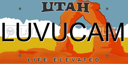 LUVUCAM Utah License Plate