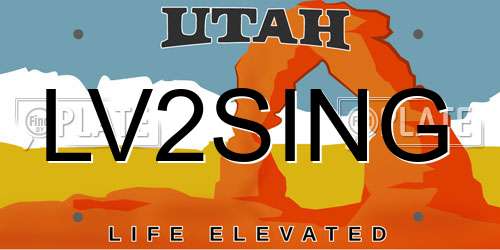 LV2SING Utah License Plate