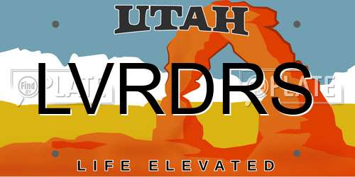 LVRDRS Utah License Plate