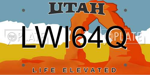 LWI64Q Utah License Plate