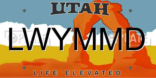 LWYMMD Utah License Plate