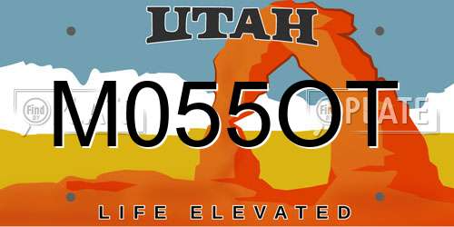 M055OT Utah License Plate
