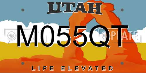 M055QT Utah License Plate