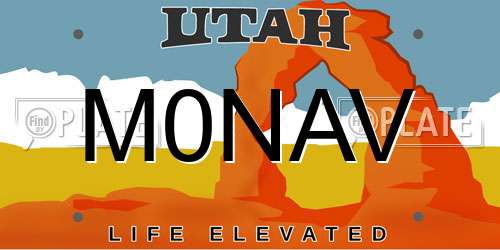 M0NAV Utah License Plate