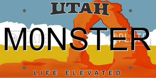 M0NSTER Utah License Plate