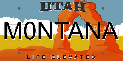 M0NTANA Utah License Plate
