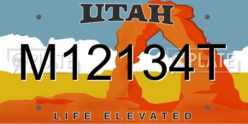 M12134T Utah License Plate