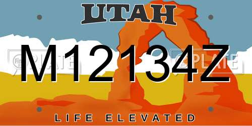 M12134Z Utah License Plate