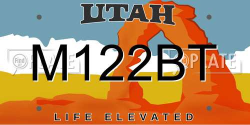 M122BT Utah License Plate