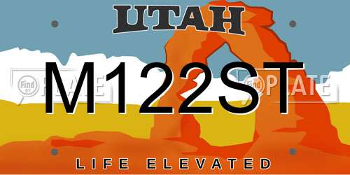 M122ST Utah License Plate