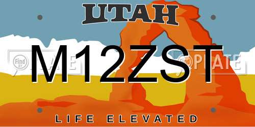 M12ZST Utah License Plate