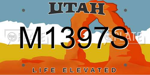 M1397S Utah License Plate
