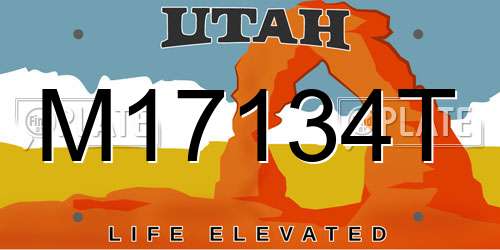 M17134T Utah License Plate