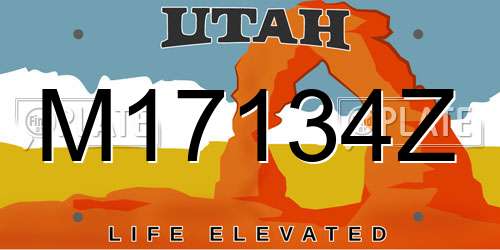 M17134Z Utah License Plate