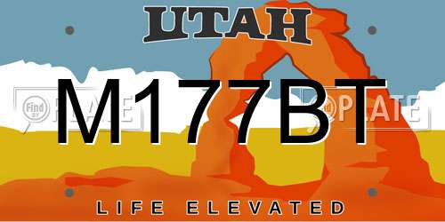 M177BT Utah License Plate