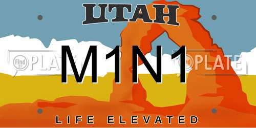 M1N1 Utah License Plate