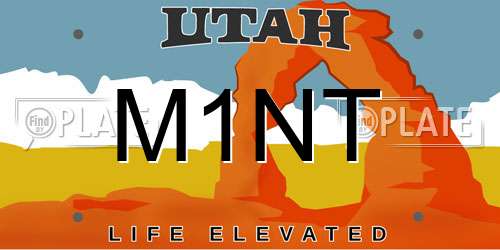 M1NT Utah License Plate