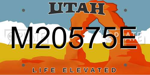 M20575E Utah License Plate