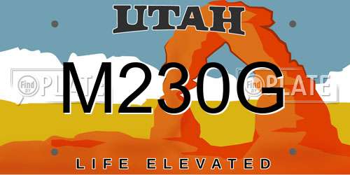 M230G Utah License Plate
