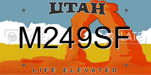 M249SF Utah License Plate