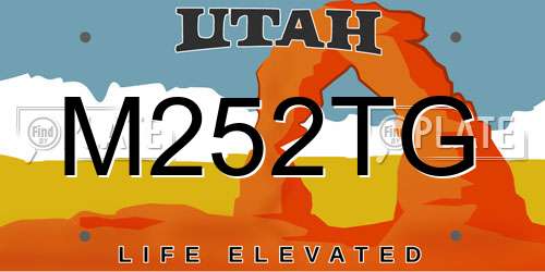 M252TG Utah License Plate