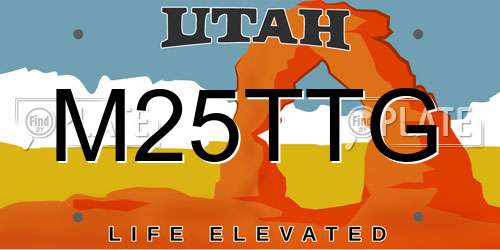 M25TTG Utah License Plate
